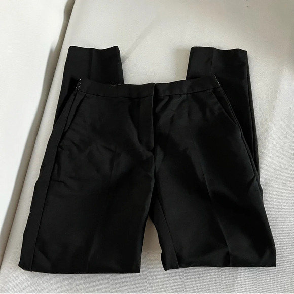 Zara Basic Collection Size Small Trouser Pants Work Business Side Pockets Black - Picture 3 of 8